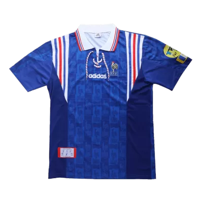 Men's France Retro Home Soccer Jersey 1996 - worldjerseyshop