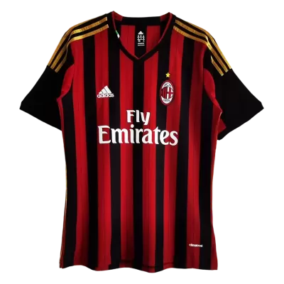 Men's AC Milan Retro Home Soccer Jersey 2013/14 - worldjerseyshop