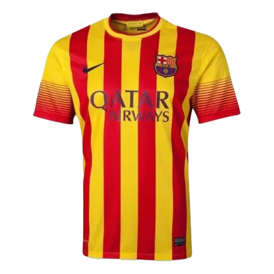 Men's Barcelona Retro Away Soccer Jersey 2013/14 - worldjerseyshop