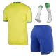 Men's Brazil Home World Cup Soccer Whole Kits(Jerseys+Shorts+Socks) 2022 - worldjerseyshop