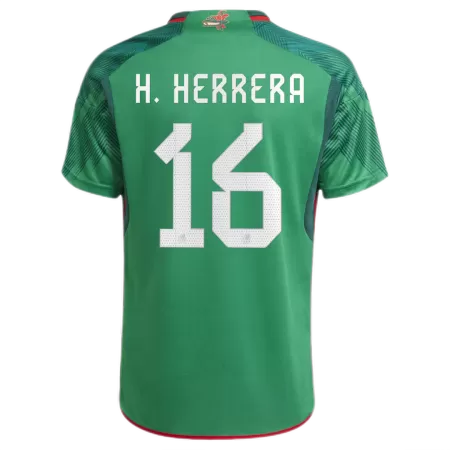 Men's Mexico H.HERRERA #16 Home World Cup Soccer Short Sleeves Jersey 2022 - worldjerseyshop