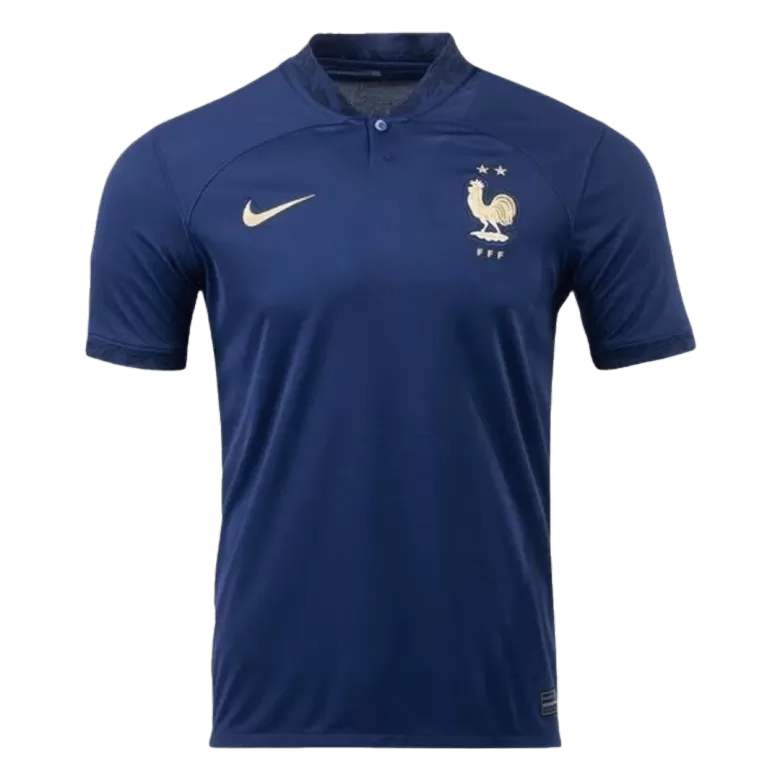 Men's France World Cup Home Soccer Short Sleeves Jersey 2022 - worldjerseyshop