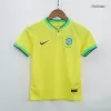 Kids Brazil Home Soccer Jersey Kits(Jersey+Shorts) 2022 - worldjerseyshop