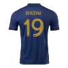 Men's France BENZEMA #19 Home World Cup Soccer Short Sleeves Jersey 2022 - worldjerseyshop