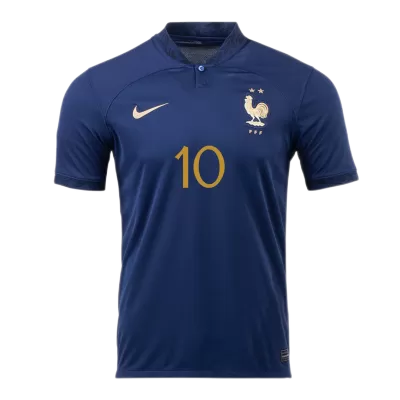 Men's France MBAPPE #10 Home World Cup Soccer Short Sleeves Jersey 2022 - worldjerseyshop