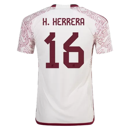 Men's Mexico H.HERRERA #16 Away World Cup Player Version Soccer Jersey 2022 - worldjerseyshop