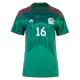 Women's Mexico H.HERRERA #16 Home Soccer Jersey Shirt 2022 - worldjerseyshop