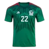 Men's Mexico H.LOZANO #22 Home World Cup Soccer Short Sleeves Jersey 2022 - worldjerseyshop