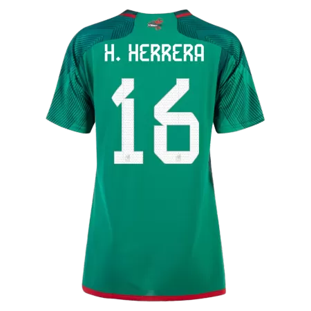 Women's Mexico H.HERRERA #16 Home Soccer Jersey Shirt 2022 - worldjerseyshop