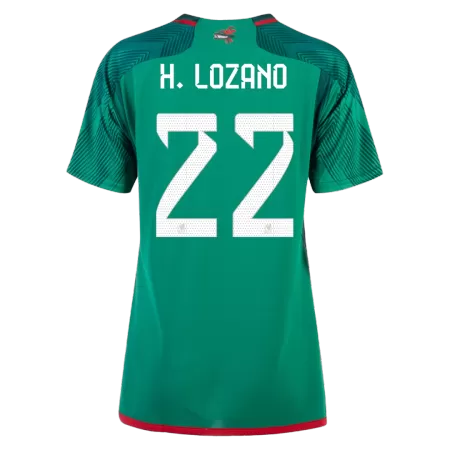 Women's Mexico H.LOZANO #22 Home Soccer Jersey Shirt 2022 - worldjerseyshop