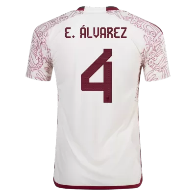 Men's Mexico E.ÁLVAREZ #4 Away World Cup Player Version Soccer Jersey 2022 - worldjerseyshop