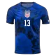 Men's USA MORGAN #13 Away World Cup Soccer Short Sleeves Jersey 2022 - worldjerseyshop