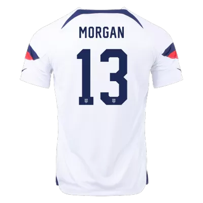 Men's USA MORGAN #13 Home World Cup Soccer Short Sleeves Jersey 2022 - worldjerseyshop