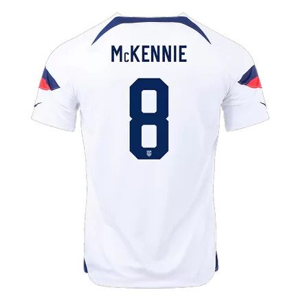 Men's USA McKENNIE #8 Home World Cup Soccer Short Sleeves Jersey 2022 - worldjerseyshop