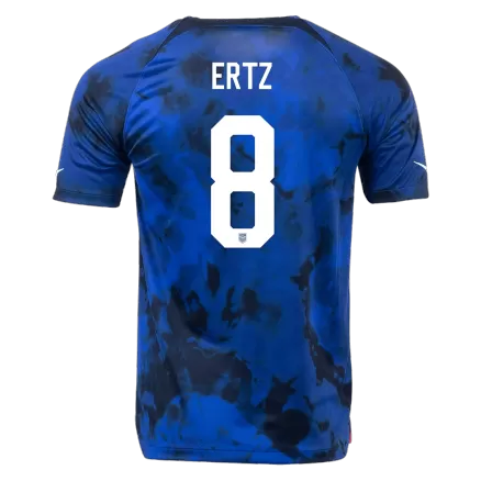 Men's USA ERTZ #8 Away World Cup Soccer Short Sleeves Jersey 2022 - worldjerseyshop