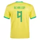 Men's Brazil RICHARLISON #9 Home World Cup Soccer Short Sleeves Jersey 2022 - worldjerseyshop