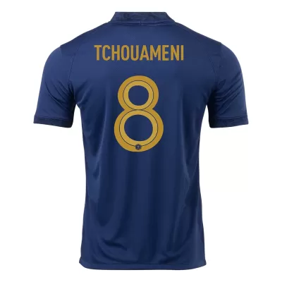 Men's France TCHOUAMENI #8 Home World Cup Soccer Short Sleeves Jersey 2022 - worldjerseyshop