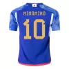 Men's Japan MINAMINO #10 Home World Cup Soccer Short Sleeves Jersey 2022 - worldjerseyshop