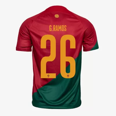 Men's Portugal G.RAMOS #26 Home World Cup Soccer Short Sleeves Jersey 2022 - worldjerseyshop