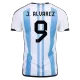 Men's Argentina J. ALVAREZ #9 Home Soccer Short Sleeves Jersey 2022 - worldjerseyshop
