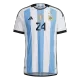 Men's Argentina E. FERNANDEZ #24 Home World Cup Player Version Soccer Jersey 2022 - worldjerseyshop