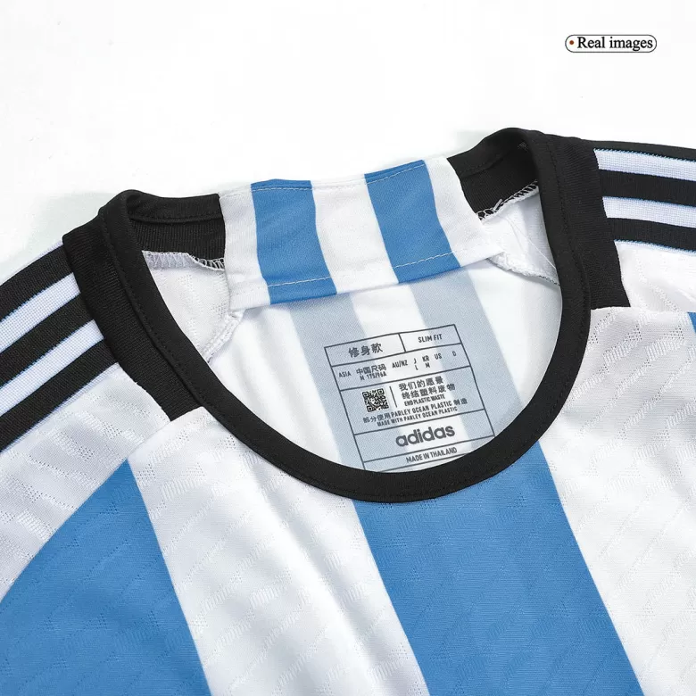 Men's Argentina Home World Cup Champion Edition Player Version Soccer Jersey 2022 - worldjerseyshop