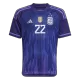 Men's Argentina L. MARTINEZ #22 Away World Cup Soccer Short Sleeves Jersey 2022 - worldjerseyshop