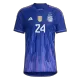 Men's Argentina E. FERNANDEZ #24 Away World Cup Player Version Soccer Jersey 2022 - worldjerseyshop