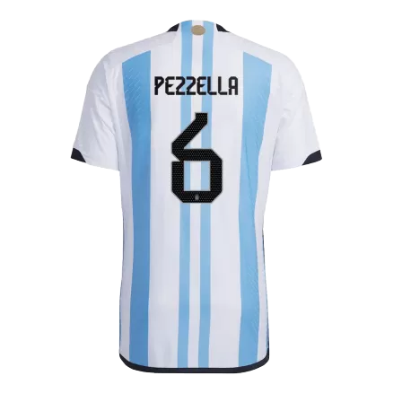Men's Argentina PEZZELLA #6 Home World Cup Player Version Soccer Jersey 2022 - worldjerseyshop