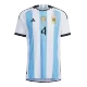 Men's Argentina MONTIEL #4 Home World Cup Player Version Soccer Jersey 2022 - worldjerseyshop
