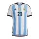 Men's Argentina MAC ALLISTER #20 Home World Cup Player Version Soccer Jersey 2022 - worldjerseyshop