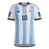 Men's Argentina Sign MESSI #10 Home World Cup Soccer Short Sleeves Jersey 2022 - worldjerseyshop