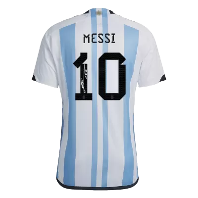 Men's Argentina Sign MESSI #10 Home World Cup Soccer Short Sleeves Jersey 2022 - worldjerseyshop