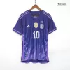 Men's Argentina Messi #10 Away World Cup Champion Edition Player Version Soccer Jersey 2022 - worldjerseyshop