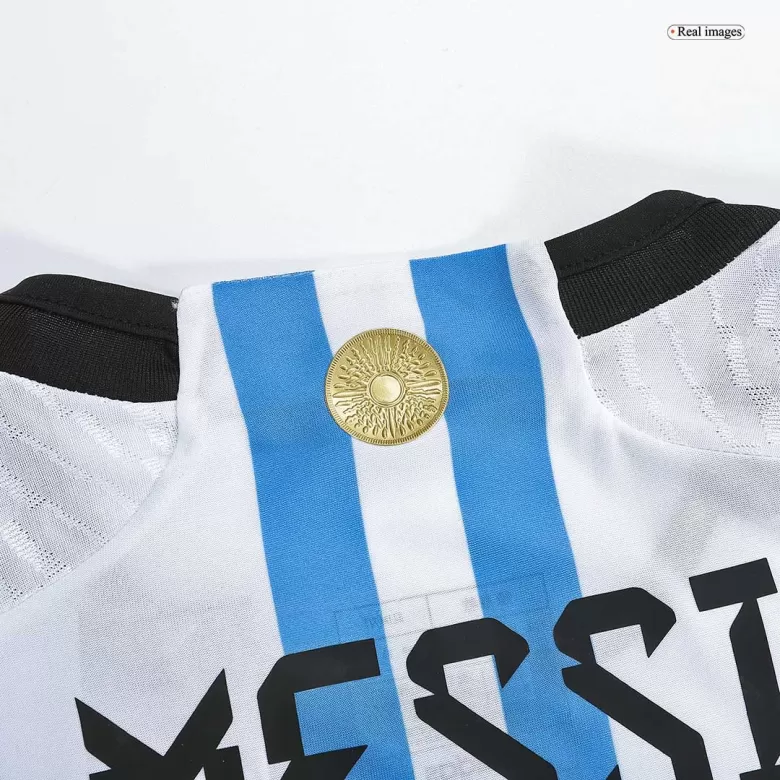 Men's Argentina MESSI #10 Home World Cup Champion Edition Player Version Soccer Jersey 2022 - worldjerseyshop