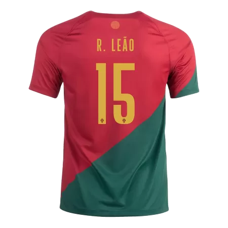 Men's Portugal R. LEÃO #15 Home World Cup Soccer Short Sleeves Jersey 2022 - worldjerseyshop