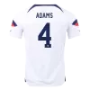 Men's USA ADAMS #4 Home World Cup Soccer Short Sleeves Jersey 2022 - worldjerseyshop