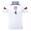 Men's USA ADAMS #4 Home World Cup Soccer Short Sleeves Jersey 2022 - worldjerseyshop