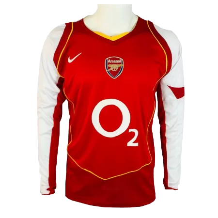 Men's Arsenal Retro Home Soccer Long Sleeves Jersey 2004/05 - worldjerseyshop