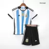 Kids Argentina Home Soccer Jersey Kits(Jersey+Shorts) 2022 - worldjerseyshop