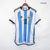 Men's Argentina MESSI #10 Home Champion Edition Soccer Short Sleeves Jersey 2022 - worldjerseyshop