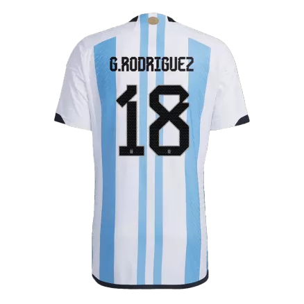 Men's Argentina G. RODRIGUEZ #18 Home World Cup Player Version Soccer Jersey 2022 - worldjerseyshop