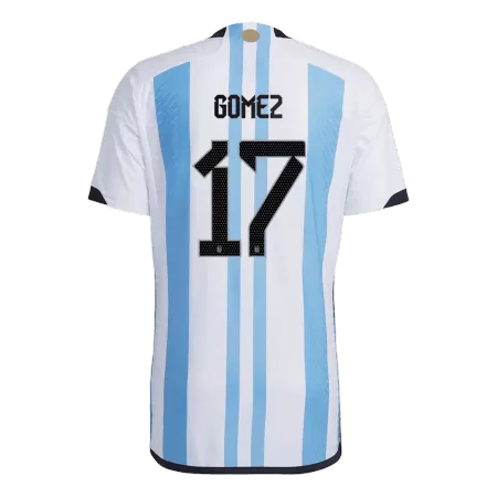 Men's Argentina GOMEZ #17 Home World Cup Player Version Soccer Jersey 2022 - worldjerseyshop