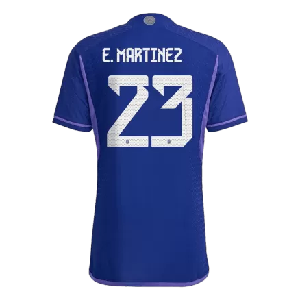 Men's Argentina E. MARTINEZ #23 Away World Cup Player Version Soccer Jersey 2022 - worldjerseyshop