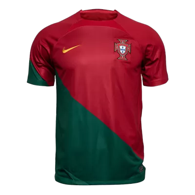 Men's Portugal Home Soccer Short Sleeves Jersey 2022 - worldjerseyshop