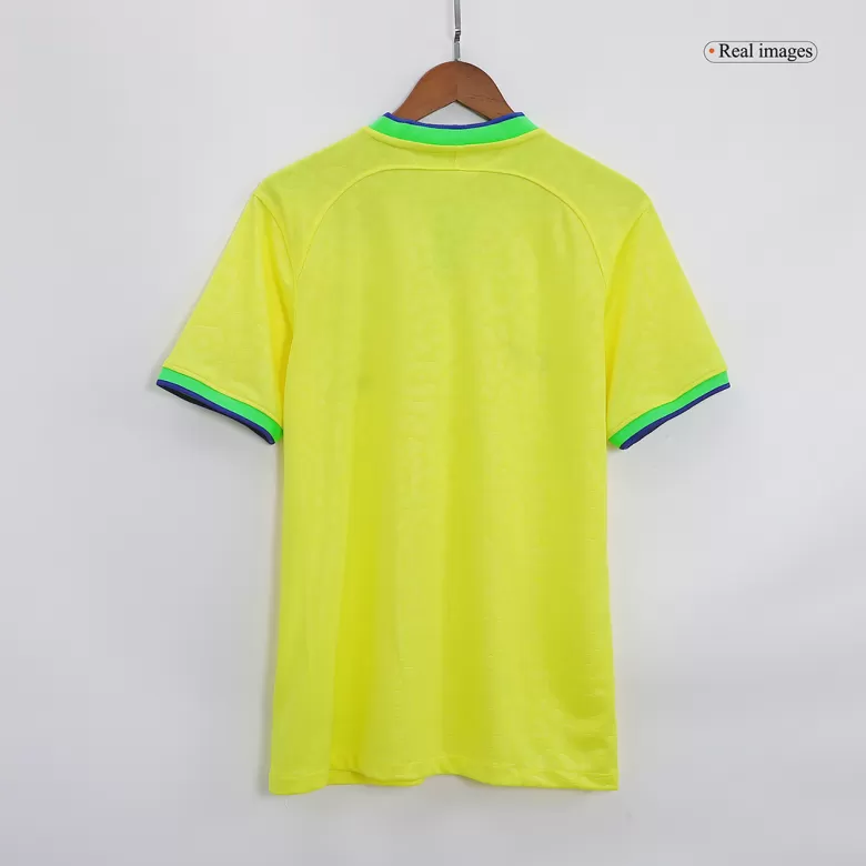 Men's Brazil World Cup Home Soccer Short Sleeves Jersey 2022 - worldjerseyshop