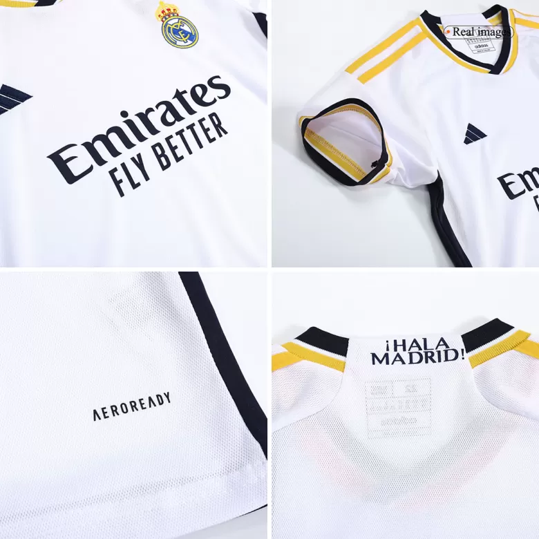 Kids Real Madrid BELLINGHAM #5 Whole Kits Home Soccer Kit (Jersey+Shorts+Sock） 2023/24 - worldjerseyshop