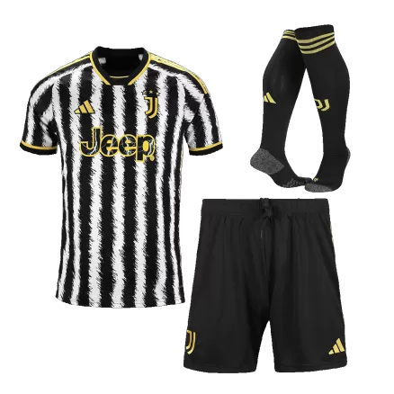 Kids Juventus Whole Kits Home Soccer Kit (Jersey+Shorts+Sock） 2023/24 - worldjerseyshop
