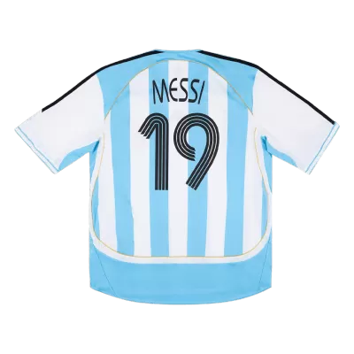 Men's Argentina MESSI #19 Retro Home World Cup Soccer Jersey 2006 - worldjerseyshop