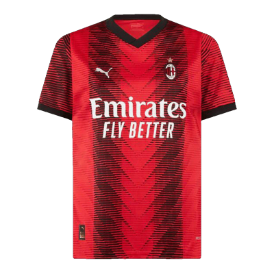 Men's AC Milan Home Soccer Short Sleeves Jersey 2023/24 - worldjerseyshop